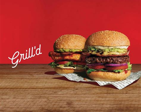 grill'd burger menu.